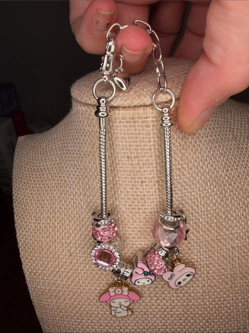 Pink My Melody Charm Bracelet – Kids Accessories